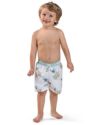 Meia Pata Pantaloncini da Bagno - Giraffa - con Tasca Posteriore Boxer Mare
