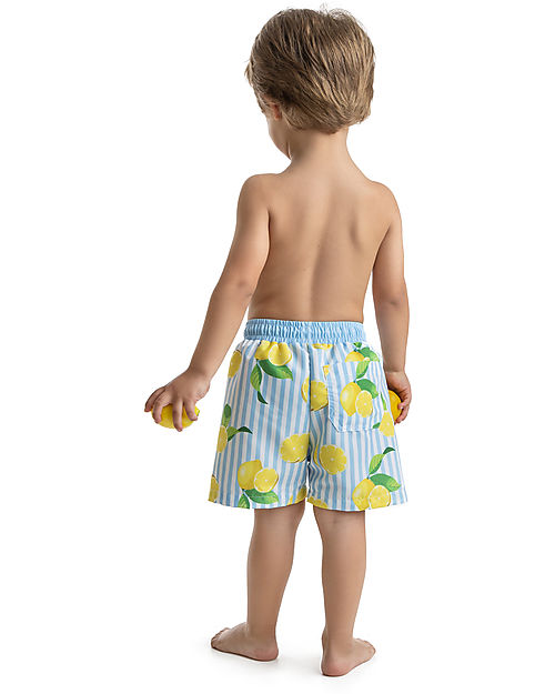 Meia Pata Pantaloncini da Bagno - Limoni - con Tasca Posteriore Boxer Mare