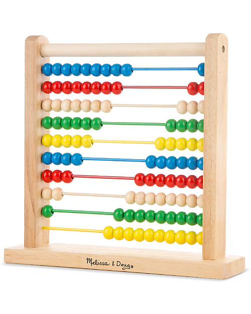 Melissa & Doug Abaco in Legno con Palline Colorate - Impara a contare divertendoti! Giochi STEM