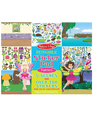 Melissa & Doug Album con Adesivi Riutilizzabili - Fate - 200+ Adesivi Adesivi e Timbri