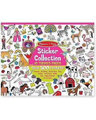 Melissa & Doug Album con Adesivi Riutilizzabili - Principesse + Ora del Tè + Animali e altro ancora! - 500+ Adesivi Adesivi e Timbri
