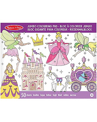 Melissa & Doug Album da Colorare Jumbo - Principesse e Fate Disegnare e Colorare