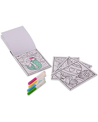 Melissa & Doug Album da Colorare Magicolor On the Go - Amicizia e Divertimento - 4 pennarelli inclusi! Colorare