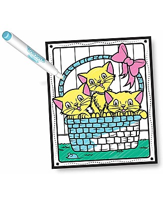 Melissa & Doug Album da Colorare Magicolor On the Go - Amicizia e Divertimento - 4 pennarelli inclusi! Colorare