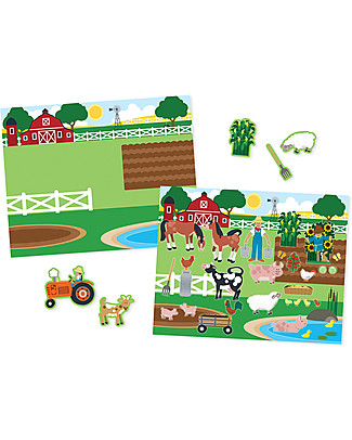 Melissa & Doug Album di Figurine Riutilizzabili, Regno Animale - Con oltre 150 adesivi! Adesivi e Timbri
