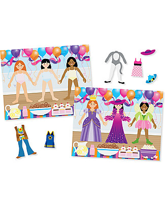 Melissa & Doug Album di Figurine Riutilizzabili, Vestiamo gli amici - Con oltre 165 figurine! Giochi Creativi