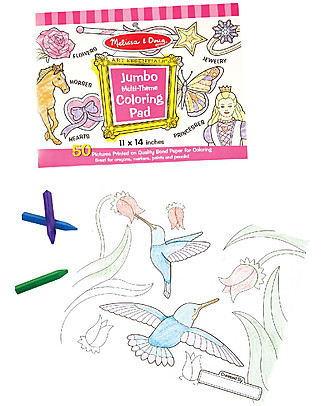Melissa & Doug Album per Colorare Jumbo - Bambina - 50 grandi pagine! Disegnare e Colorare