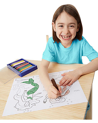 Melissa & Doug Album per Colorare Jumbo - Bambina - 50 grandi pagine! Disegnare e Colorare