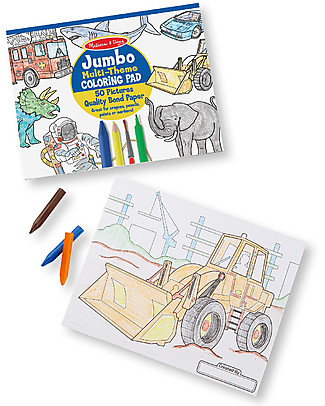 Melissa & Doug Album per Colorare Jumbo - Bambino - 50 grandi pagine! Colorare