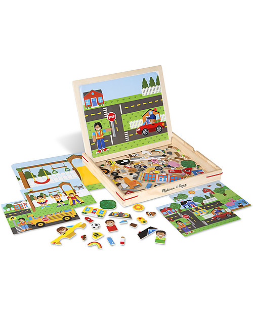 Melissa & Doug Animali e Persone in Legno Magnetizzate da Combinare Animali in Legno