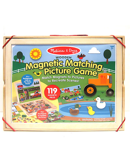 Melissa & Doug Animali e Persone in Legno Magnetizzate da Combinare Animali in Legno