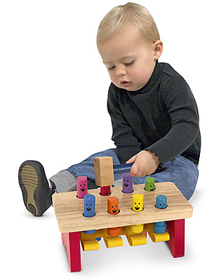 Melissa & Doug Banchetto per Battere e Martellare - Legno - 13 x 25 x 12,5 cm Attrezzi In Legno