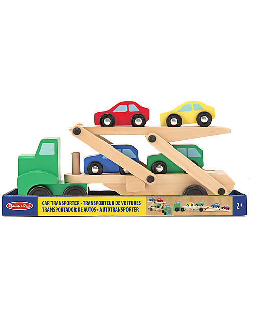 Melissa & Doug Bisarca in Legno - 6 Pezzi - Ottima idea regalo! Macchine e Trenini  in Legno