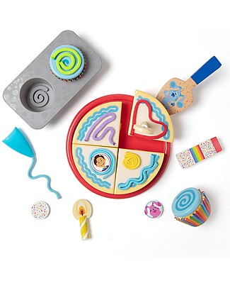 Melissa & Doug Blue's Clues & You - Accessori per un Party - con Torta e Candeline Cibo Giocattolo