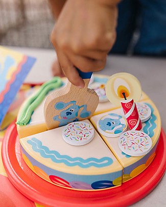 Melissa & Doug Blue's Clues & You - Accessori per un Party - con Torta e Candeline Cibo Giocattolo