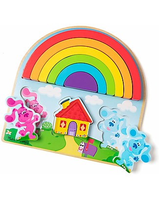 Melissa & Doug Blue's Clues & You - Puzzle Arcobaleno in Legno - 9 pezzi Puzzle