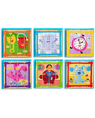 Melissa & Doug Blue's Clues & You - Puzzle con Cubi in Legno - 6 Scene! Puzzle