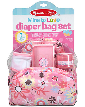 Melissa & Doug Borsa Cambio per Bambole Mine to Love - 7 pezzi Accessori Bambole
