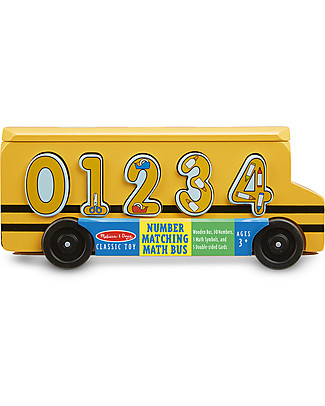 Melissa & Doug Bus dei Numeri in Legno - Per imparare divertendosi! Macchine e Trenini in Legno
