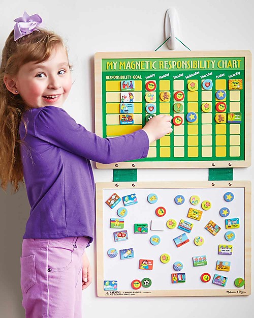 Melissa & Doug Calendario delle Attività - Responsabilizzare i Bimbi - Lingua Inglese Giochi Montessoriani