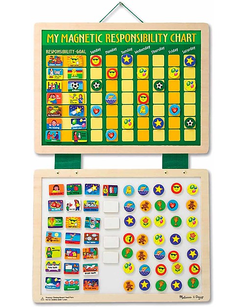 Melissa & Doug Calendario delle Attività - Responsabilizzare i Bimbi - Lingua Inglese Giochi Montessoriani