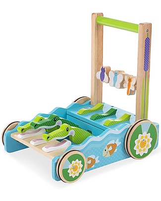 Melissa & Doug Carrello da Spingere - Alligatori - Incoraggia Abilità Motorie Carrello Primi Passi