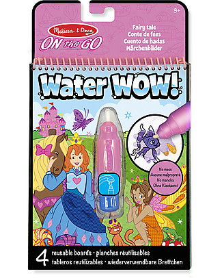 Melissa & Doug Cartoncini Magici da Colorare Fiaba - 4 cartoncini con penna ad acqua ricaricabile! Giochi Creativi