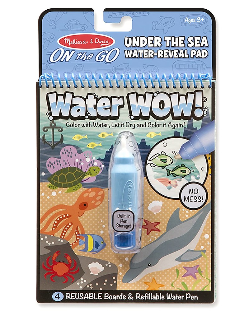 Melissa & Doug Cartoncini Magici da Colorare Safari 4 Cartoncini con Penna ad Acqua