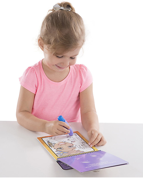 Melissa & Doug Cartoncini Magici da Colorare Water Wow - Makeup e Manicure - 4 Cartoncini con Penna ad Acqua Ricaricabile Disegnare e Colorare