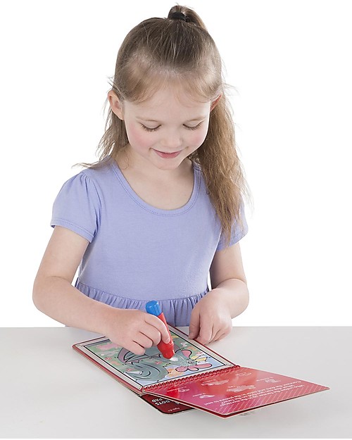 Melissa & Doug Cartoncini Magici da Colorare Water Wow Unisci i Puntini - Fattoria - 4 Cartoncini con Penna ad Acqua Ricaricabile Disegnare e Colorare