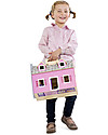 Melissa & Doug Casa delle Bambole in Legno Trasportabile Fold & Go - Personaggi inclusi! Case delle Bambole