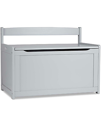 Melissa & Doug Cassapanca Giocattoli per Cameretta in Legno - Grigio - 83x48x61 cm Contenitori Porta Giochi_