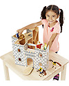 Melissa & Doug Castello in Legno Trasportabile Fold & Go - Personaggi Inclusi! Case delle Bambole
