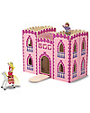 Melissa & Doug Castello Principessa in Legno Trasportabile Fold & Go - Personaggi Inclusi! Case delle Bambole