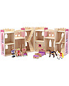 Melissa & Doug Castello Principessa in Legno Trasportabile Fold & Go - Personaggi Inclusi! Case delle Bambole