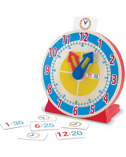Melissa & Doug Che ora è? - Orologio in legno per imparare a leggere l’ora! Giochi Creativi