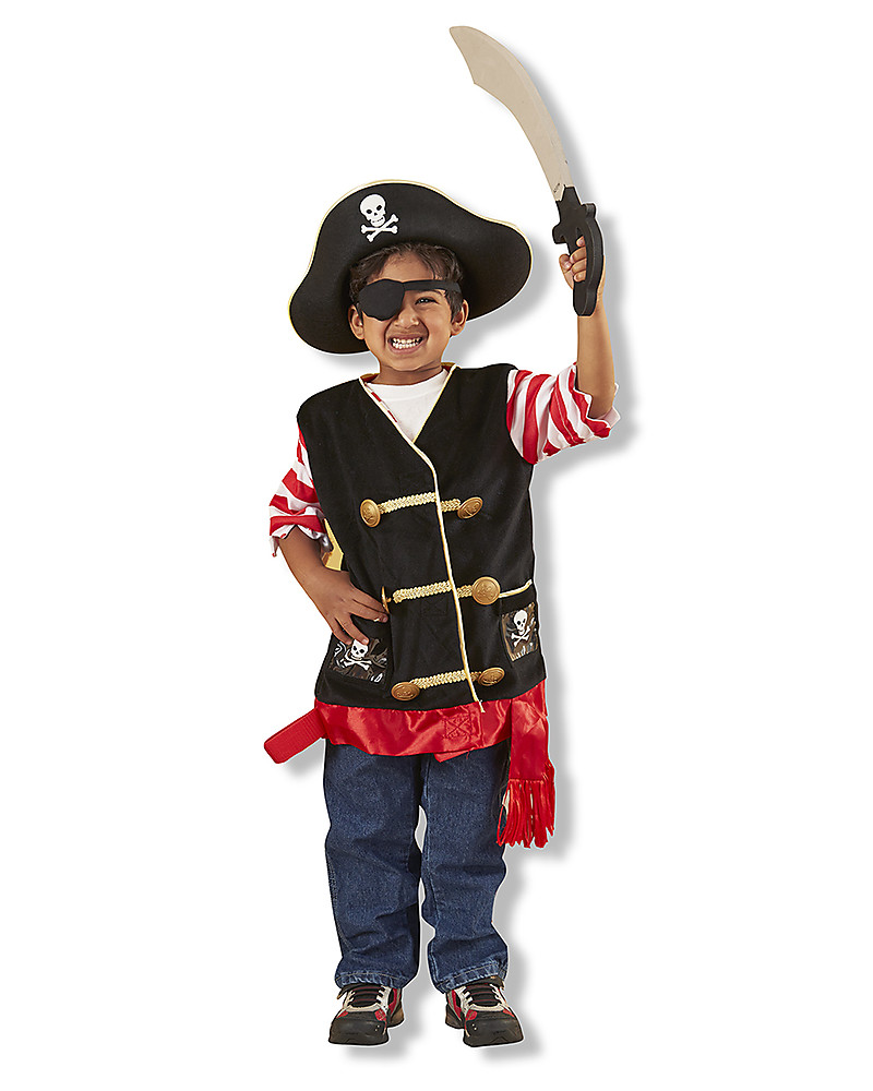 Costume pirata bambino pantaloni righe rosse feste in maschera