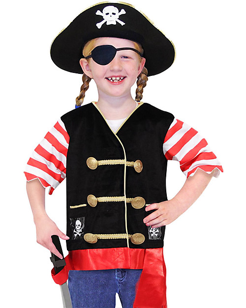 Melissa & Doug Costume da Pirata - Perfetto per Carnevale e feste in maschera! Travestimenti