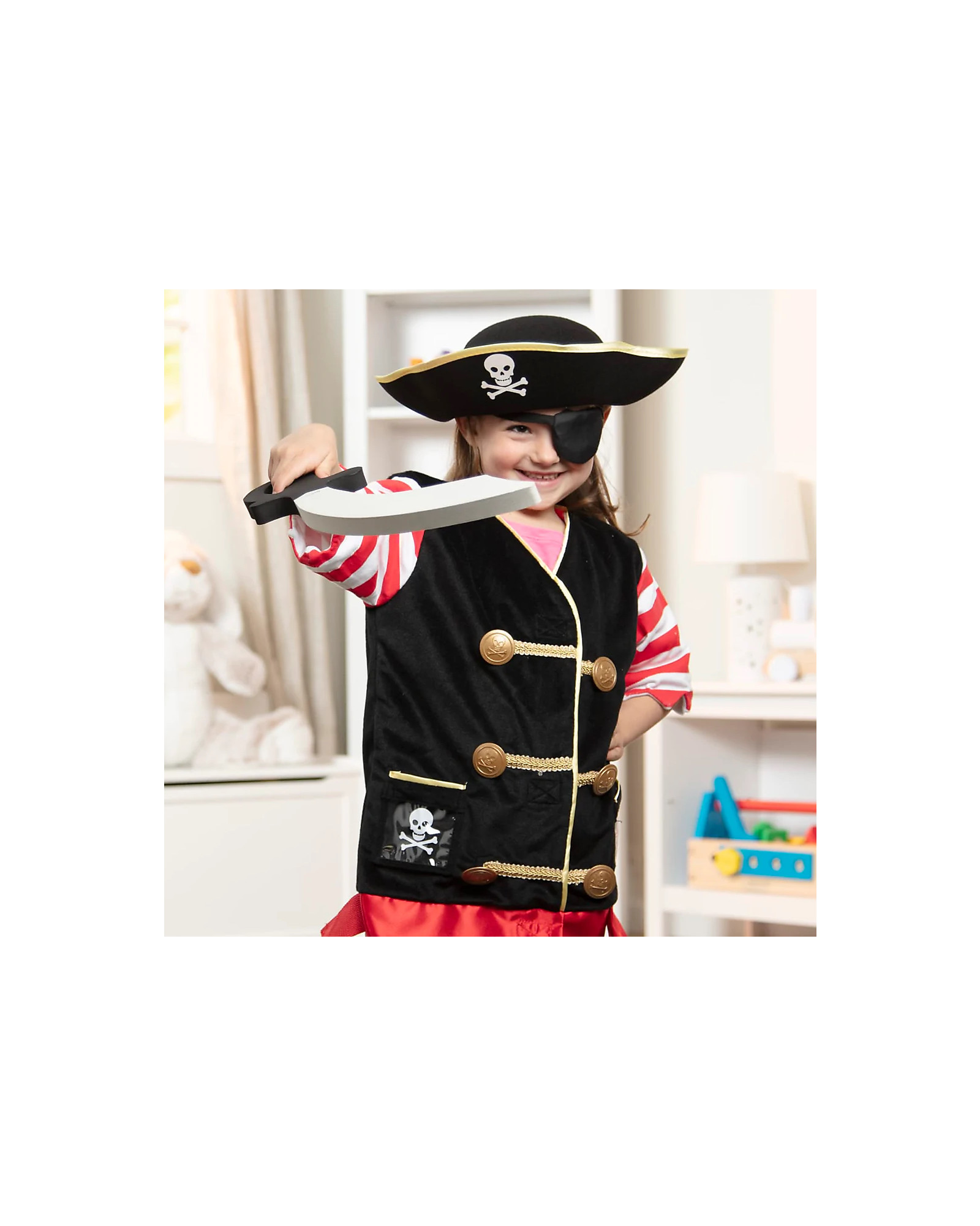 Costume da Pirata a righe per bambina e bebé