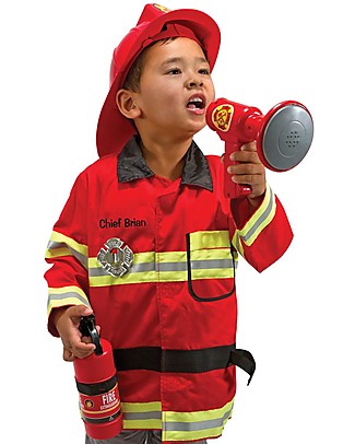 Melissa & Doug Costume da Pompiere - Perfetto per Carnevale e feste in maschera! Travestimenti