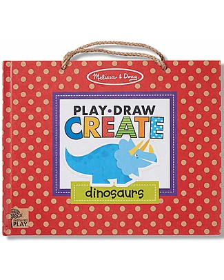 Melissa & Doug Disegno Riutilizzabile e Kit di Magneti - in Lingua Inglese - Dinosauro Disegnare e Colorare