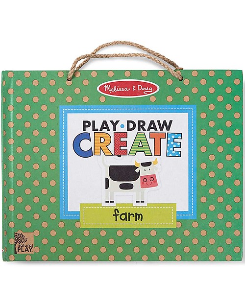 Melissa & Doug Disegno Riutilizzabile e Kit di Magneti - in Lingua Inglese - Fattoria Disegnare e Colorare