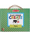 Melissa & Doug Disegno Riutilizzabile e Kit di Magneti - in Lingua Inglese - Fattoria Disegnare e Colorare