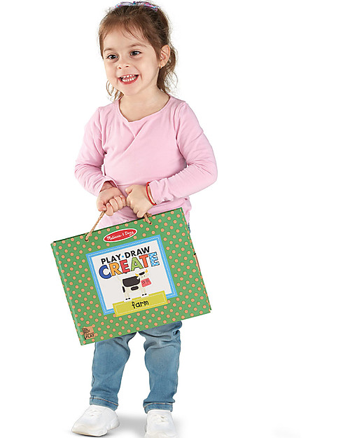 Melissa & Doug Disegno Riutilizzabile e Kit di Magneti - in Lingua Inglese - Fattoria Disegnare e Colorare