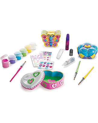 Melissa & Doug DIY Favourite Things Set, Scatoline in Legno e Salvadanaio da Decorare - Molti pezzi, ideale per le feste! Kit Fai Da Te