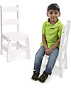 Melissa & Doug Due Sedie in Legno - Bianco - per Bambini Sedie