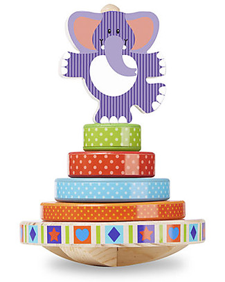 Melissa & Doug Elefante Equilibrista - Legno - 6 Pezzi Incastri In Legno