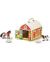 Melissa & Doug Fattoria in Legno Trasportabile con Chiavistelli - Animali Inclusi! Animali in Legno