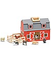 Melissa & Doug Fattoria in Legno Trasportabile Fold & Go - Animali Inclusi! Animali in Legno
