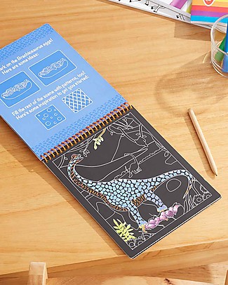 Melissa & Doug Fogli Scratch da Grattare - Dinosauri - 12 Fogli Disegnare e Colorare